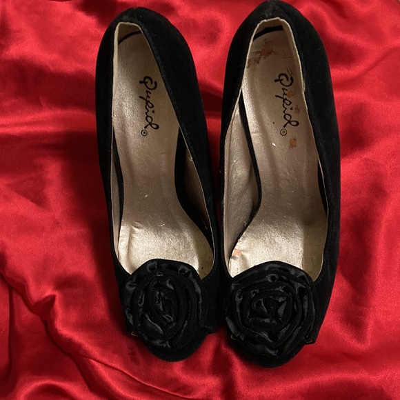New Qupid Black Heels   Size 7 - Picture 2 of 11